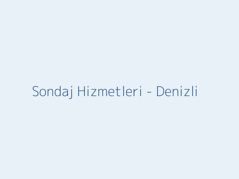 Sondaj Hizmetleri